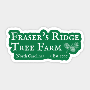 Fraser's Ridge Tree Farm Christmas Sticker